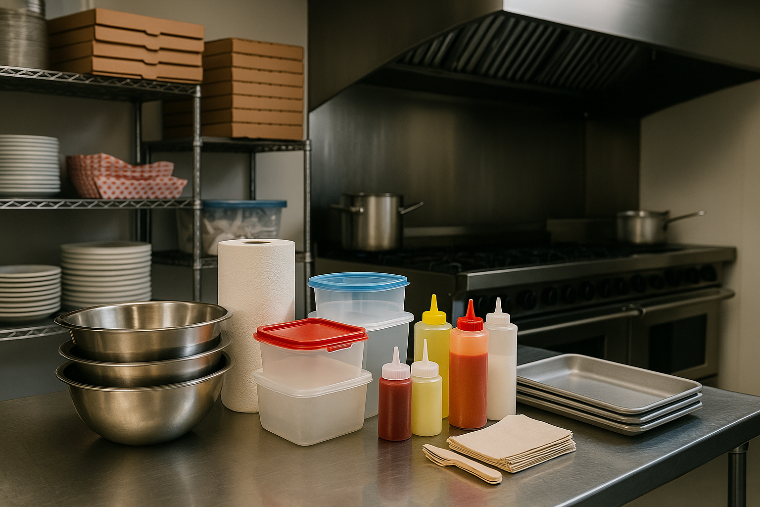 Back of house prep area supplies